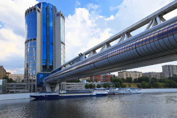 Most dla pieszych bagration, Moskwa, Federacja Rosyjska — Zdjęcie stockowe