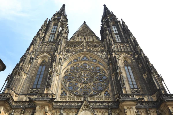 Facciata Della Cattedrale San Vito Vaclav Voiteha Praga Repubblica Ceca — Foto Stock