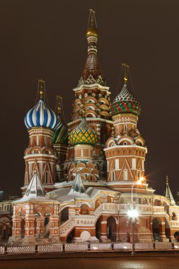 şefaat cathedral st. basil üzerinde Kızıl Meydan'ın akşam, moscow, Rusya Federasyonu