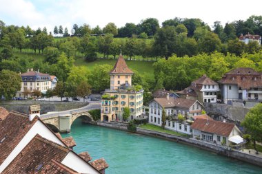 Bridge over Aare river in Bern, Switzerland clipart