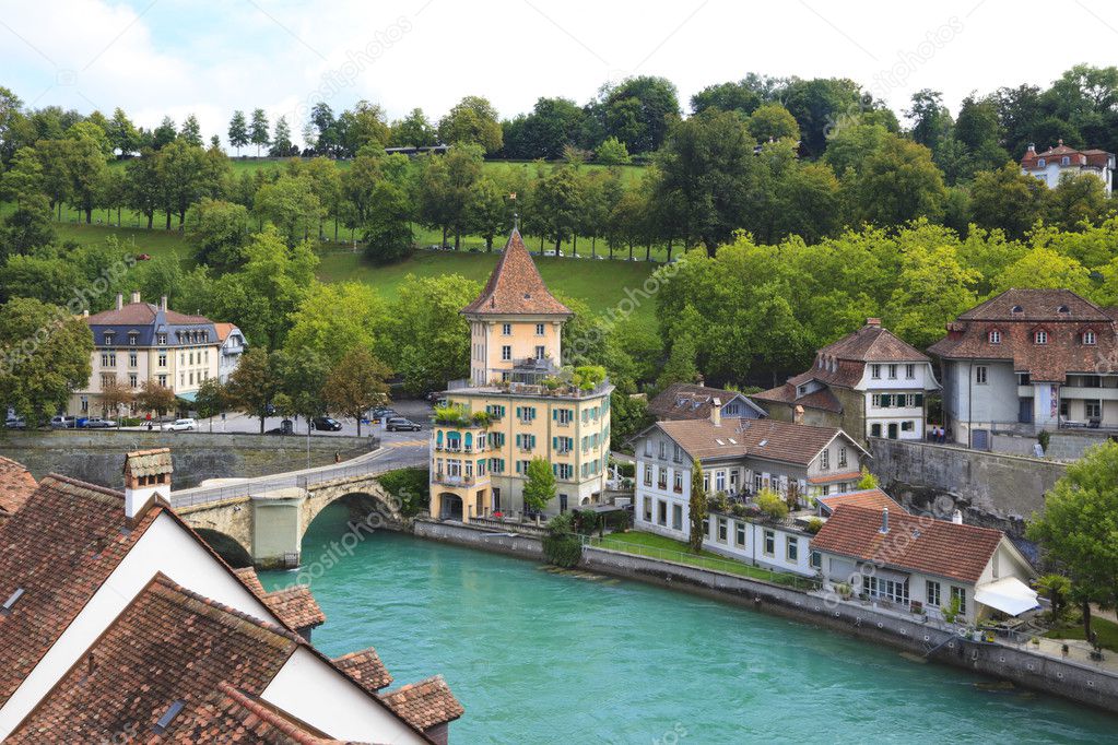 Bridge over Aare river in Bern, Switzerland