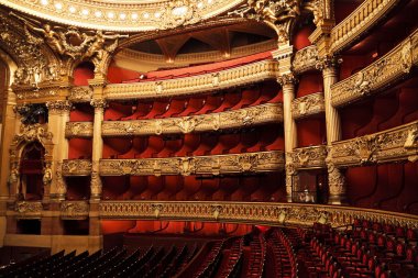 The Opera or Palace Garnier. Interior of the auditorium. Paris, France.