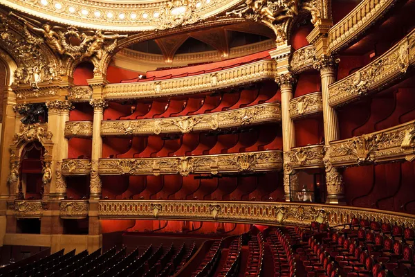 Opera Або Палац Гарньє Інтер Залу Глядачів Париж Франція Стокове Фото