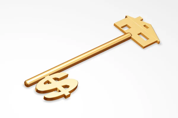 stock image Golden key to home