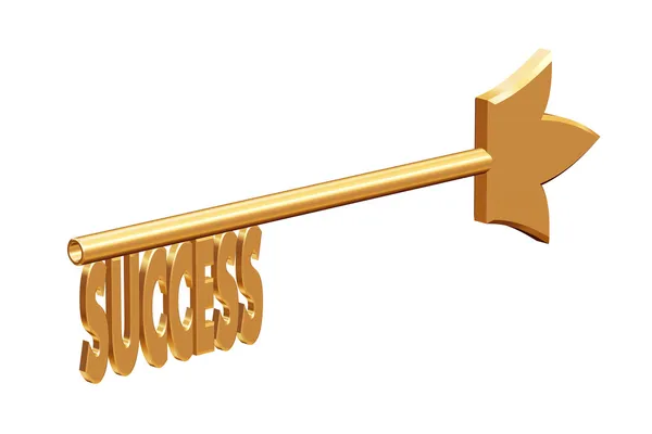 Gouden sleutel tot succes — Stockfoto