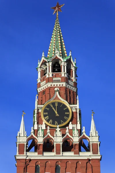 Spasskij věž z moskevského Kremlu, Rusko — Stock fotografie