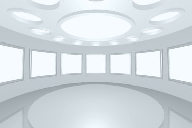 Interior picture gallery clipart