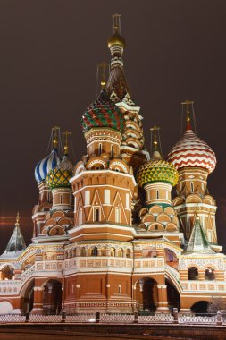 St. Basil's Cathedral on Red square, Moscow clipart