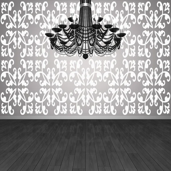 stock image Chandelier against the background of wall .