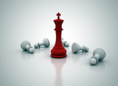 Chess king standing - game over clipart
