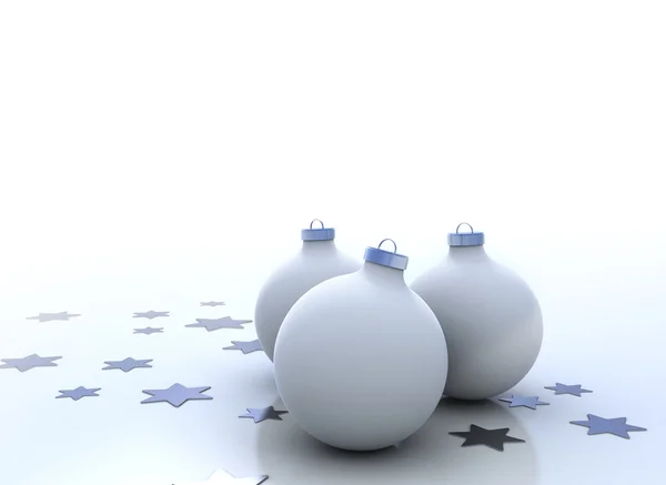 Bolas de Natal em branco — Fotografia de Stock