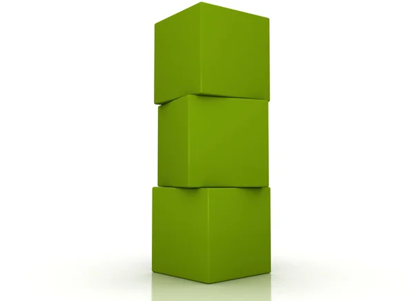 Green boxes — Stock Photo, Image
