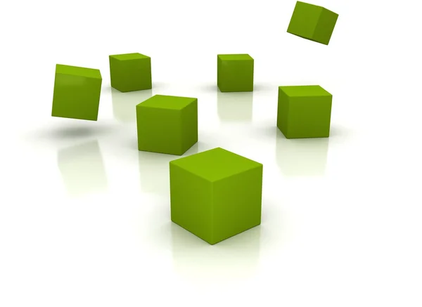 Green boxes — Stock Photo, Image