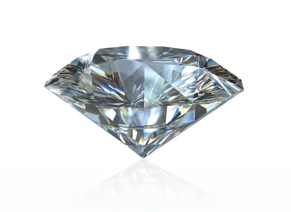 Diamante sobre um fundo branco — Fotografia de Stock
