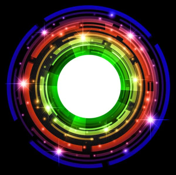 Cadre rond multicolore — Image vectorielle