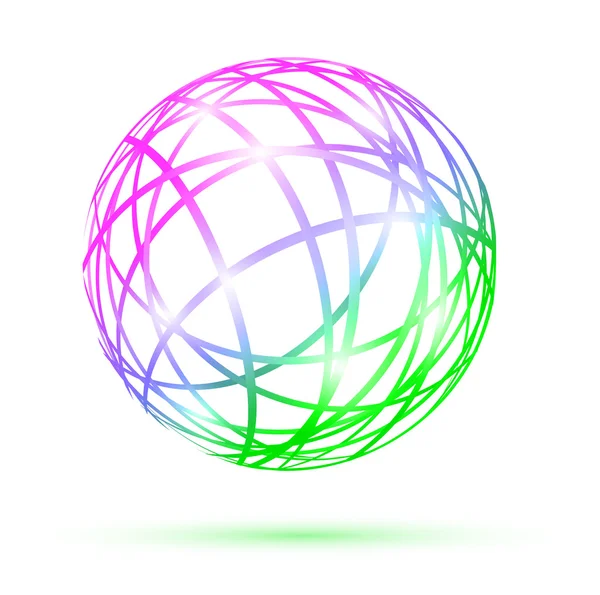 Multicolored abstract ball — Stock Vector