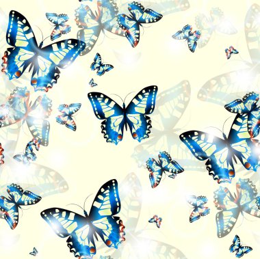 Seamless butterfly background clipart