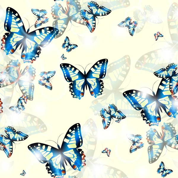 Seamless butterfly background — Stock Vector