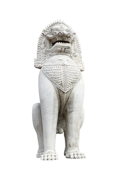 León de piedra blanca . — Foto de Stock