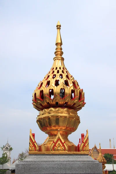 Golden pedestal bulb — Stock Photo, Image