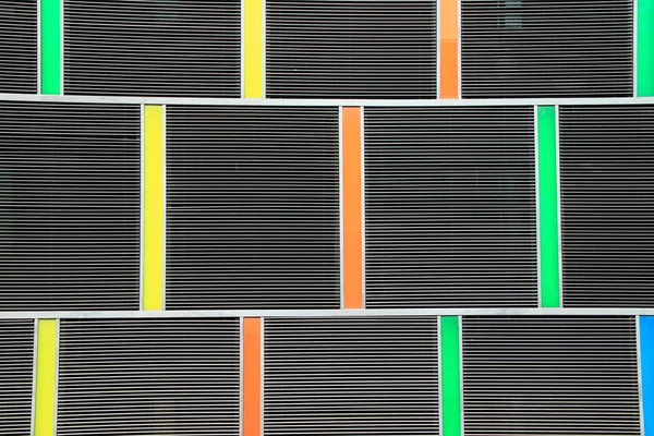 Outdoor color strip blinds. — Stock Photo, Image