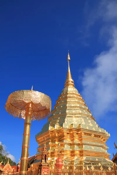 Doi Suthep Zlatá Pagoda — Stock fotografie