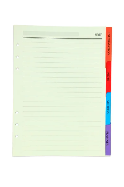 Nota Carta Con Scheda Colore — Foto Stock