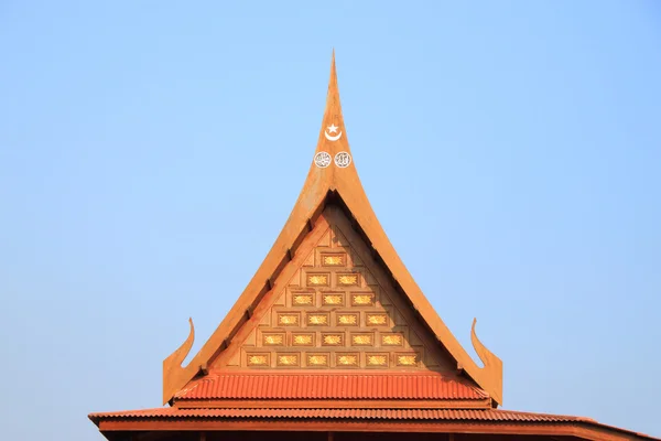 Gable muslimských thajský dům. — Stock fotografie