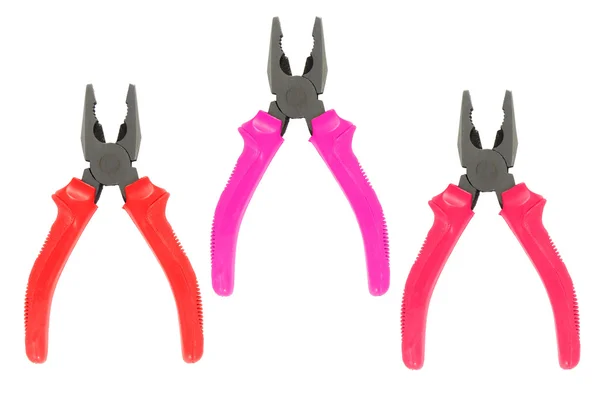 Red and pink colors tone of short mouth pliers. — Stockfoto