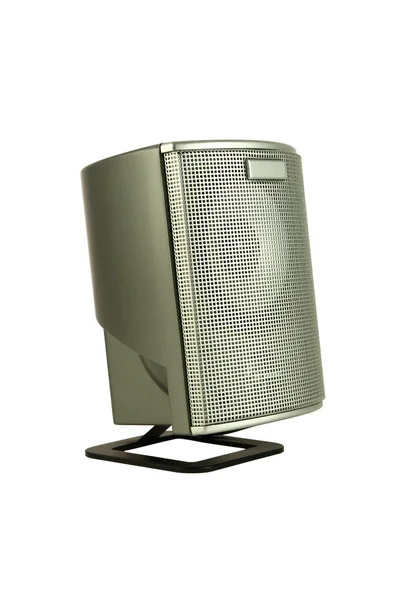 Side of silver grid speaker — Stock Photo, Image