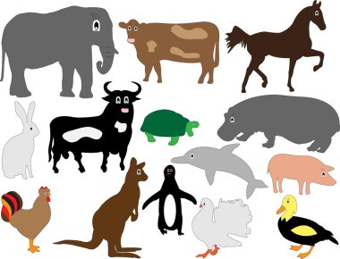 Cartoon animals clipart