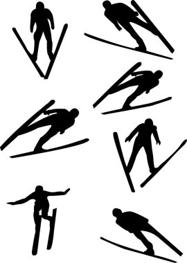 Ski jumping clipart