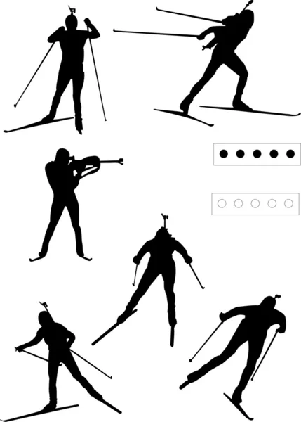 Biathlon — Image vectorielle