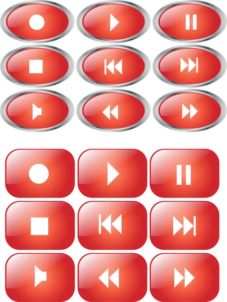 stock vector Red button