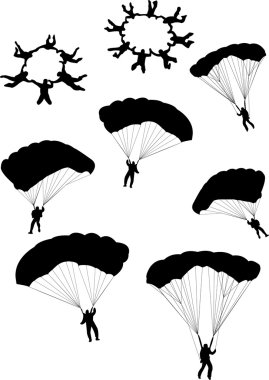 Sky divers clipart