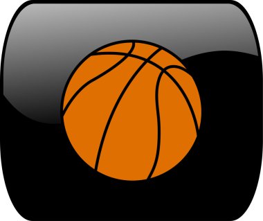 Basketball button clipart