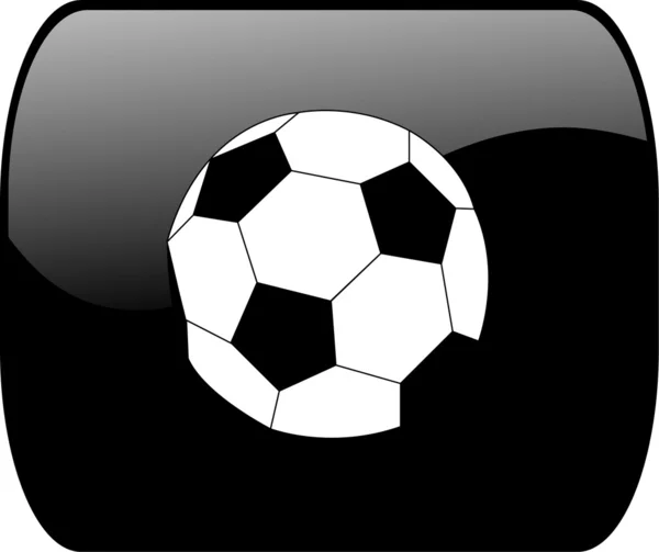 Кнопка Футбольным Мячом Вектор — стоковый вектор
