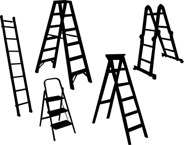 Ladders Collection Vector — Stock Vector