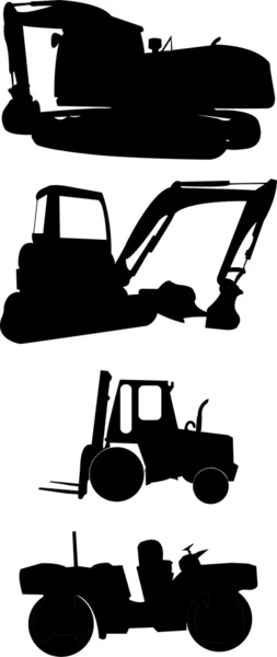 Construction Machines Collection Vector — Stock Vector