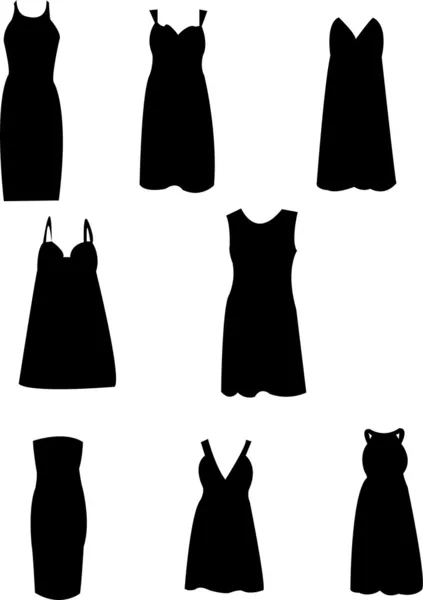 Kleid Silhouette Vektor — Stockvektor