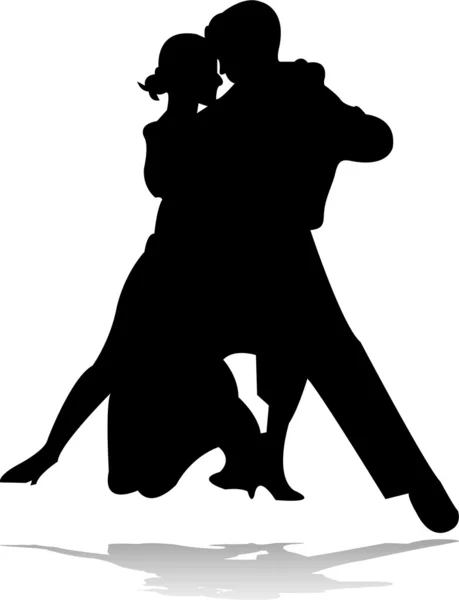 Χορός Σιλουέτα Διάνυσμα — Διανυσματικό Αρχείο