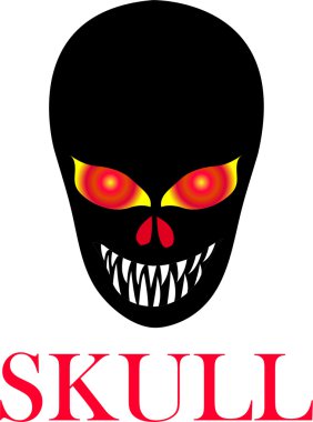 illüstrasyon kafatası - vektör