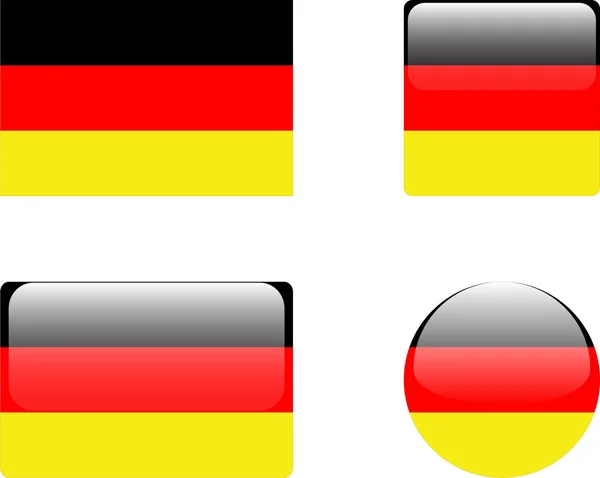 Коллекция Флагов Кнопок Германии Вектор — стоковый вектор