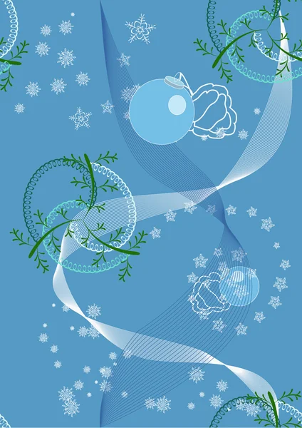 Синій новорічний мотив (вектор ) — стоковий вектор