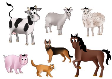 Domestic animals clipart