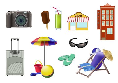 Vacation set clipart