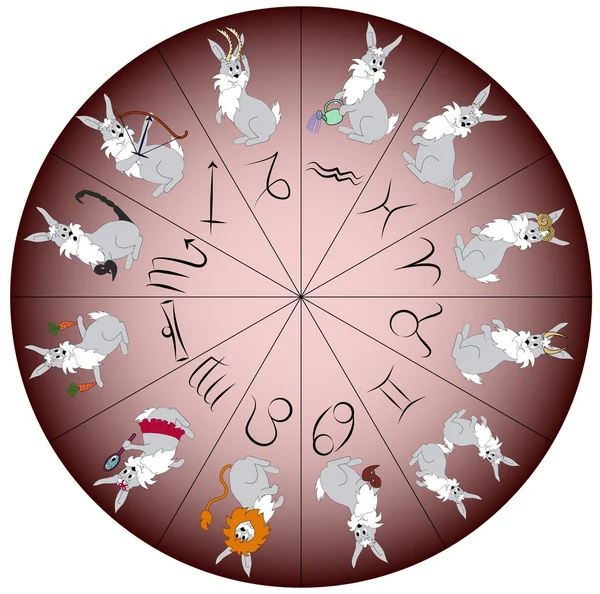 Zodiac σημάδι κουνέλι — Διανυσματικό Αρχείο
