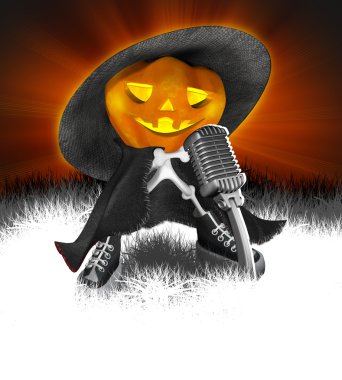 Trendy Halloween pumpkin clipart