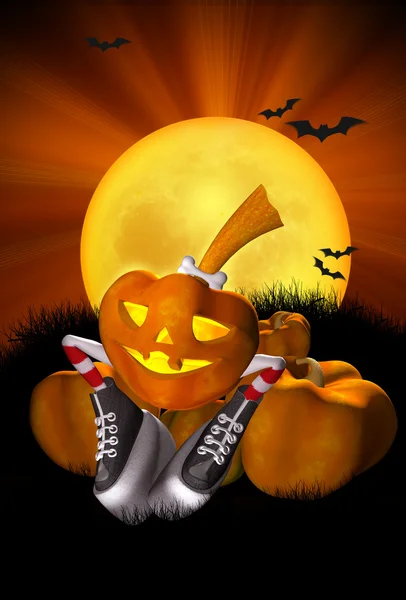 Pretty Halloween pumpkin Stock Image