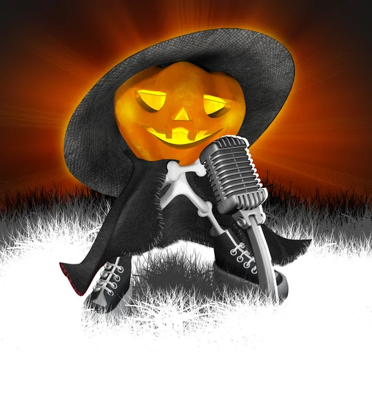 Trendy Halloween pumpkin Stock Image